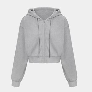 Gray halara zip athletic jacket